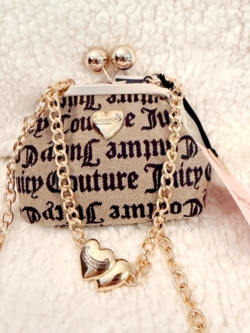 Juicy Couture Double Chain Kiss-Lock Mini Clutch
